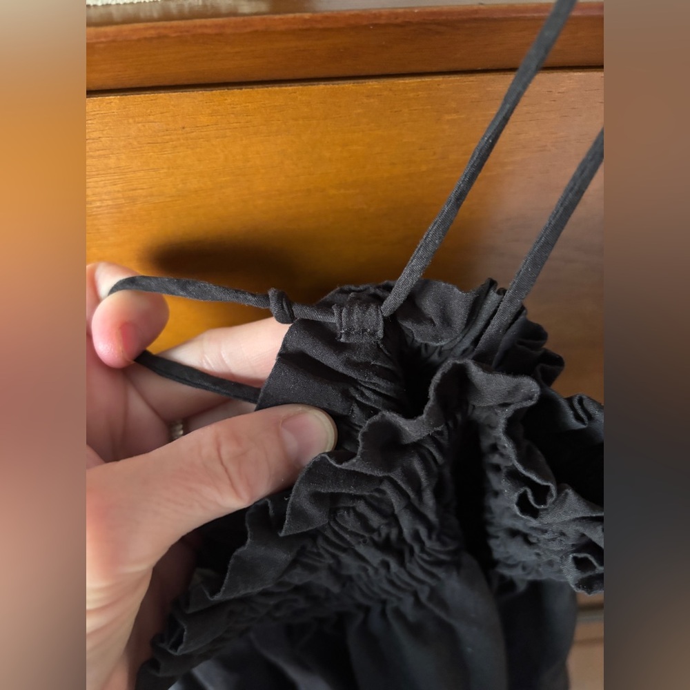 Ali Golden Elastic Black Dress XS - Picture 6 of 9